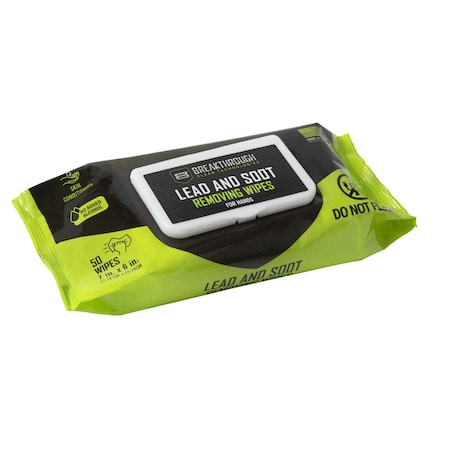 Breakthrough Clean Technologies Breakthrough Clean Technologies Lead & Heavy Metal Removal Wipes, 7" x 6" BT-LRW-50